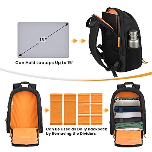 TARION camera backpack with padded insert, 15-inch laptop compartment and SanDisk 128GB Extreme PRO SDXC card-3