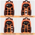 TARION Camera Backpack SLR Photo Backpack with 15 Inch Laptop Compartment and Rain Cover, Orange