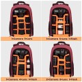 TARION Camera Backpack, SLR Photo Backpack, Red, with 15 Inch Laptop Compartment and Rain Cover