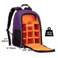 TARION Purple Camera Backpack with 15 Inch Laptop Compartment and Rain Cover