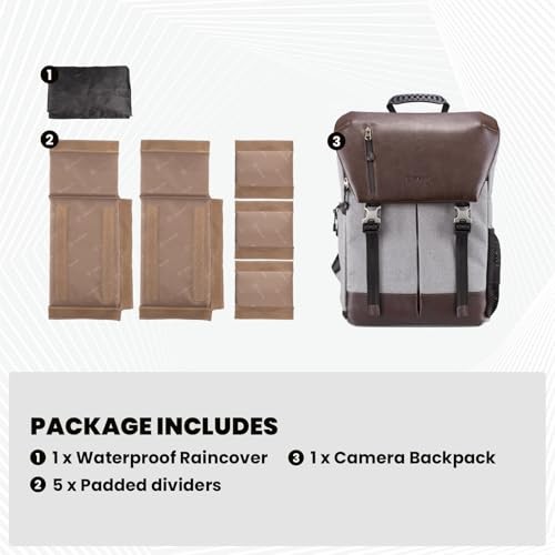 TARION Waterproof Camera Backpack with Rain Cover, Rb-02-7