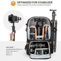 TARION PBL 15L waterproof camera backpack with 15.6-inch laptop compartment, tripod holder and rain cover