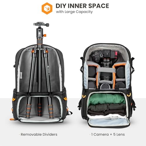 TARION PBL 15L waterproof camera backpack with 15.6-inch laptop compartment, tripod holder and rain cover-4