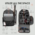 TARION TR-L Camera Rucksack Backpack, Grey and Black, 14-inch Laptop Sleeve with Rain Cover