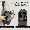 TARION TR-L Camera Rucksack Backpack, Grey and Black, 14-inch Laptop Sleeve with Rain Cover