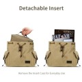 TARION Canvas Everyday Backpack with Removable Camera Insert, Khaki