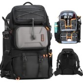 TARION PB02 Large Camera Backpack 30L with 17.3-inch Laptop Compartment, Side Access, Tripod Holder and Waterproof Rain Cover