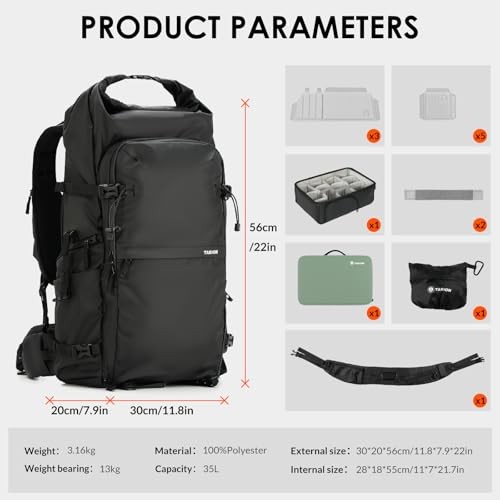 TARION Xprober 35L Large Camera Backpack for Photographers-8