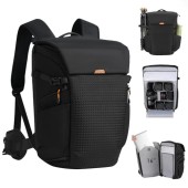 TARION Large Camera Backpack for Photography with 16 inch Laptop Sleeve, Quick Access Side and Back Opening, Waterproof Rain Cover, Removable Waist Belt