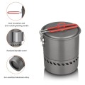 Tentock Portable Camping Pot 1.5L with Foldable Silicone Handle and Lid