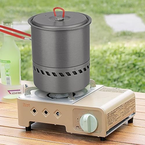 Tentock Portable Camping Pot 1.5L with Foldable Silicone Handle and Lid-5