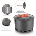 Tentock Portable Camping Pot with Foldable Silicone Handle and Lid, 2.4L
