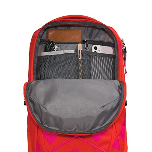 The North Face Jester Everyday Laptop Backpack, PFAS Free, Fiery Red Next Gen Logo Print/Mr. Pink, One Size, Classic-4