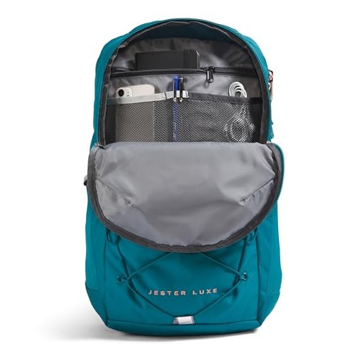 The North Face Women’s Jester Luxe Laptop Backpack, Blue Moss/Burnt Coral Metallic, One Size-4