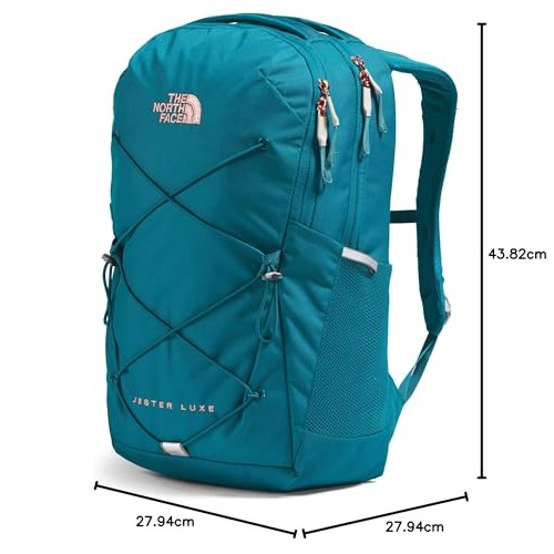 The North Face Women’s Jester Luxe Laptop Backpack, Blue Moss/Burnt Coral Metallic, One Size-6