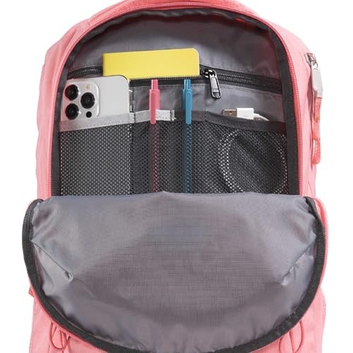 The North Face Women's Jester Luxe Everyday Laptop Backpack, Coral Crush Light Heather/Coral Crush, One Size-3