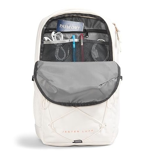 The North Face Women's Jester Luxe Backpack, Gardenia White/Burnt Coral Metallic, One Size, Classic-3
