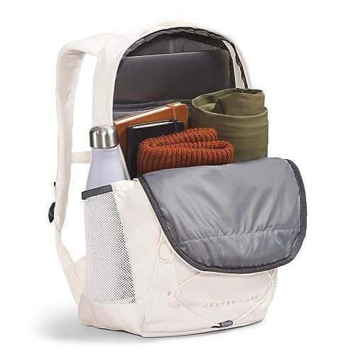 The North Face Women's Jester Luxe Backpack, Gardenia White/Burnt Coral Metallic, One Size, Classic-4