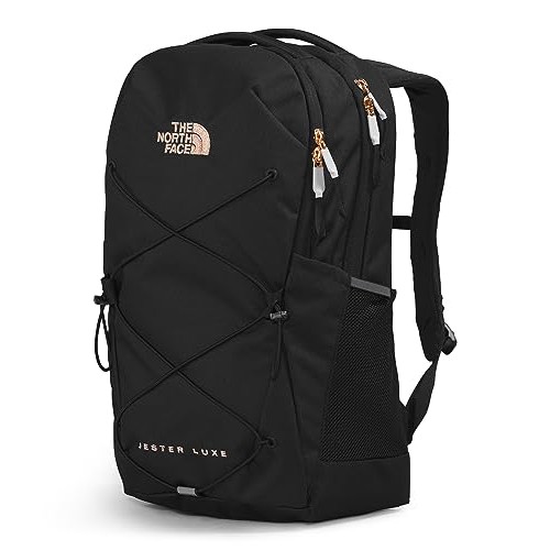 The North Face Women's Jester Luxe Backpack, Tnf Black/Burnt Coral Metallic, One Size-1