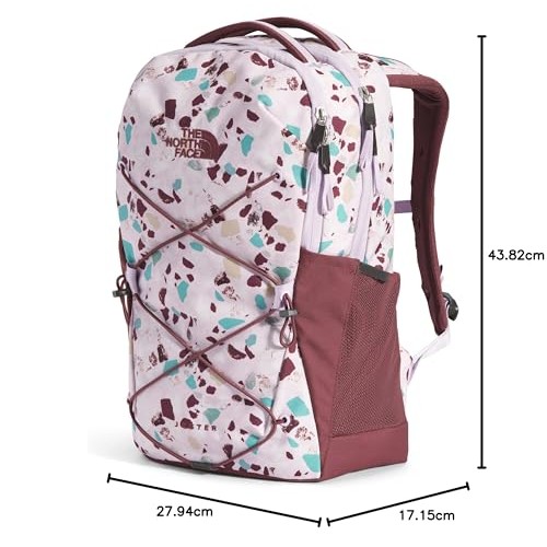 The North Face Women's Jester School Laptop Backpack, Lavender Fog Terrazzo Print/Wild Ginger, One Size-6