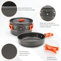 THTYBROS 17-Piece Camping Cookware Set with 1.7L Pot, 1.15L Kettle, 2 Stainless Steel Cups, Plates and Cutlery