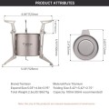 Ti artisan Titanium Alcohol Stove with Foldable Stand, Cover and Storage Bag