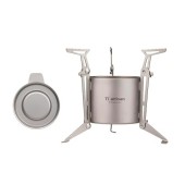 Ti artisan Titanium Alcohol Stove with Foldable Stand, Cover and Storage Bag