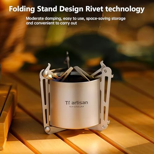 Ti artisan Titanium Alcohol Stove with Foldable Stand, Cover and Storage Bag-4