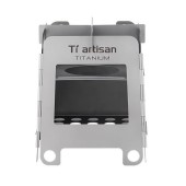 Ti artisan Titanium Foldable Wood Stove for Camping and Backpacking, WS007MT