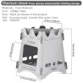 Ti artisan Titanium Wood Burning Camping Stove, Foldable Portable Backpacking Stove with Carry Bag