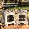 Ti artisan Titanium Wood Burning Camping Stove, Foldable Portable Backpacking Stove with Carry Bag