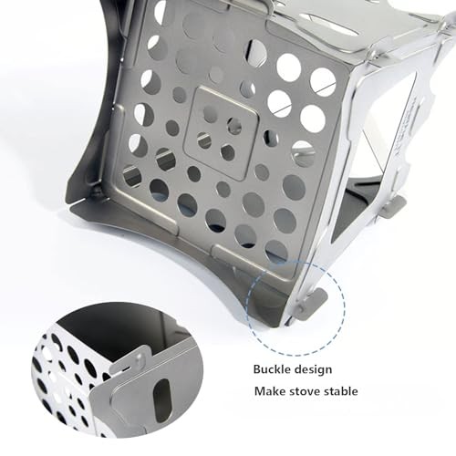 Ti artisan Titanium Wood Burning Camping Stove, Foldable Portable Backpacking Stove with Carry Bag-6