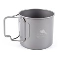 TOAKS 375ml Titanium Camping Cup, Ultralight Mug with Foldable Handles