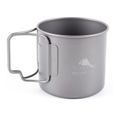 TOAKS 375ml Titanium Camping Cup, Ultralight Mug with Foldable Handles