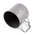 TOAKS 375ml Titanium Camping Cup, Ultralight Mug with Foldable Handles