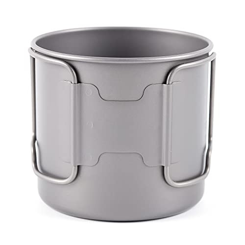 TOAKS 375ml Titanium Camping Cup, Ultralight Mug with Foldable Handles-5