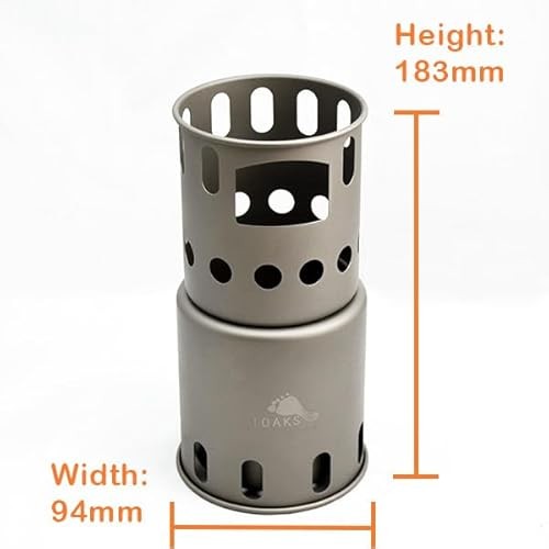 TOAKS Small Titanium Backpacking Wood Burning Stove STV-12-1