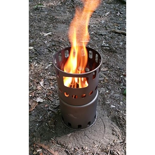 TOAKS Small Titanium Backpacking Wood Burning Stove STV-12-5