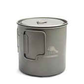 TOAKS Titanium Camping Pot Cup 650ml, with lid