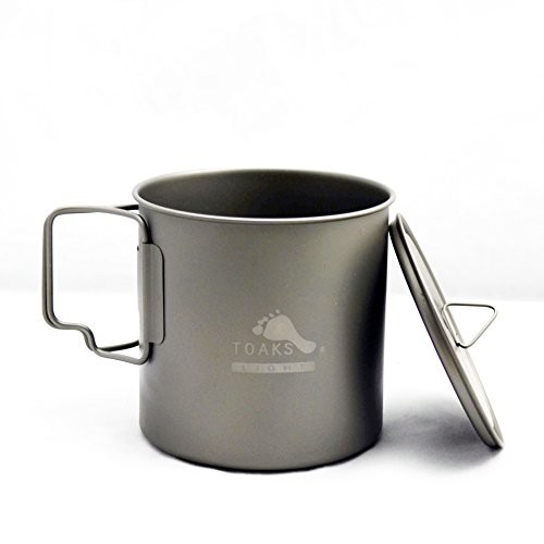 TOAKS Titanium Camping Pot Cup 650ml, with lid-4