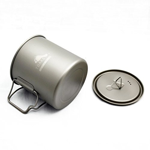 TOAKS Titanium Camping Pot Cup 650ml, with lid-5