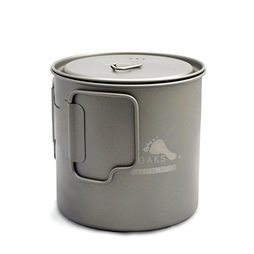 TOAKS Titanium Camping Pot Cup 650ml, with lid