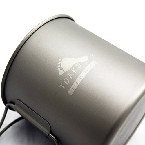 TOAKS Titanium Camping Pot Cup 650ml, with lid-6