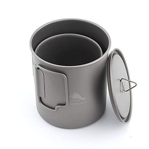TOAKS Titanium Camping Pot and Cup Set, 750ml + 450ml-1