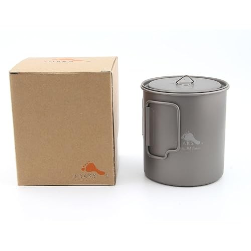 TOAKS Titanium Camping Pot and Cup Set, 750ml + 450ml-5