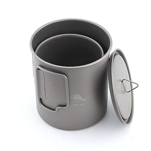 TOAKS Titanium Camping Pot and Cup Set, 750ml + 450ml