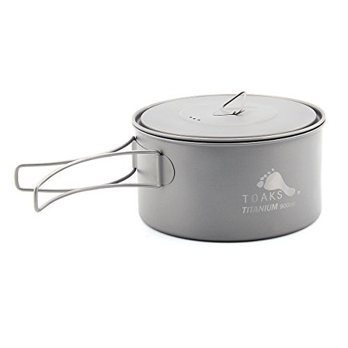 TOAKS Titanium Camping Pot Cup 900ml, POT-900-D130-1
