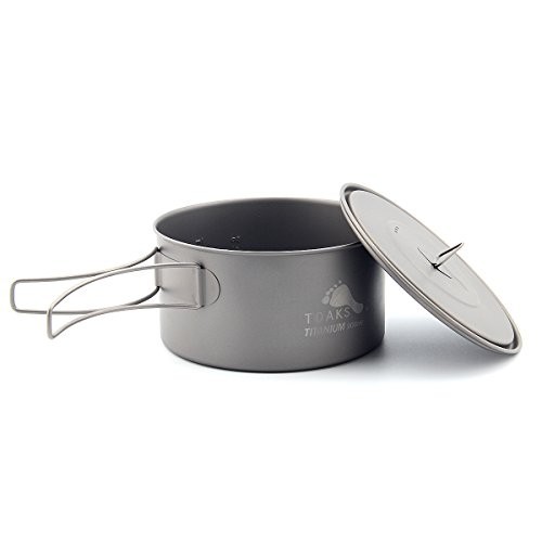 TOAKS Titanium Camping Pot Cup 900ml, POT-900-D130-3