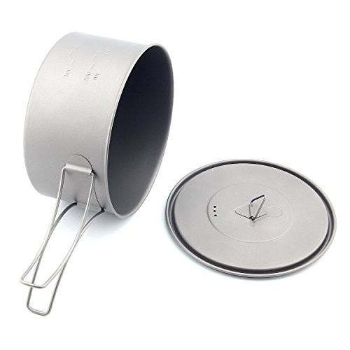 TOAKS Titanium Camping Pot Cup 900ml, POT-900-D130-4