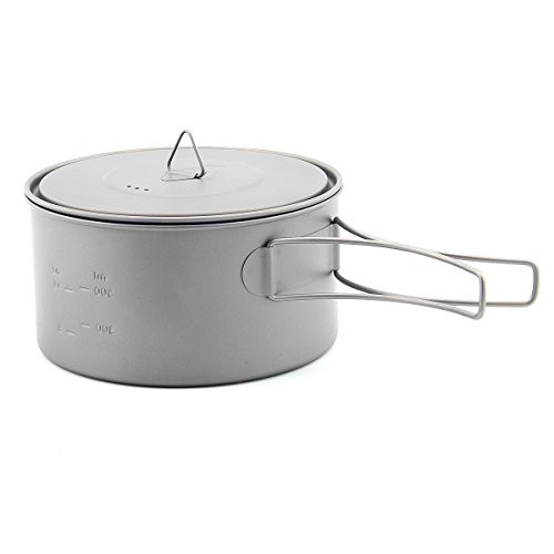 TOAKS Titanium Camping Pot Cup 900ml, POT-900-D130-5